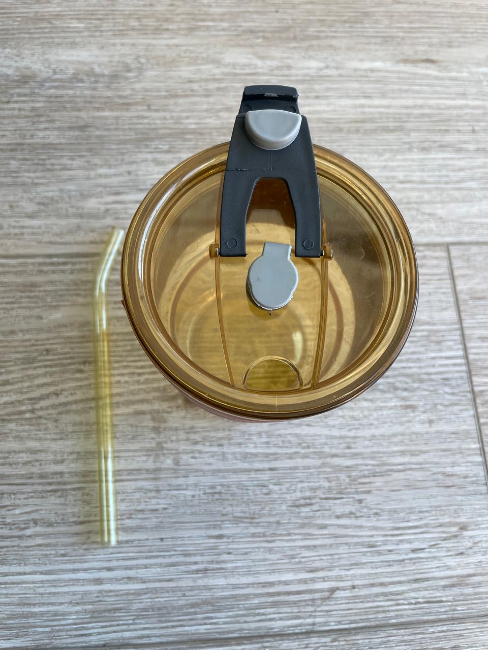 Vaso + bombilla vidrio